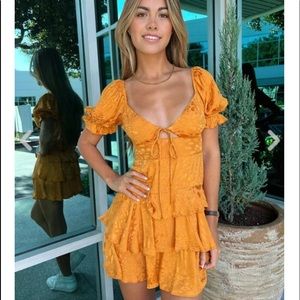 Isabell’s Closet-Lovely Layers Tangerine Cheetah Dress